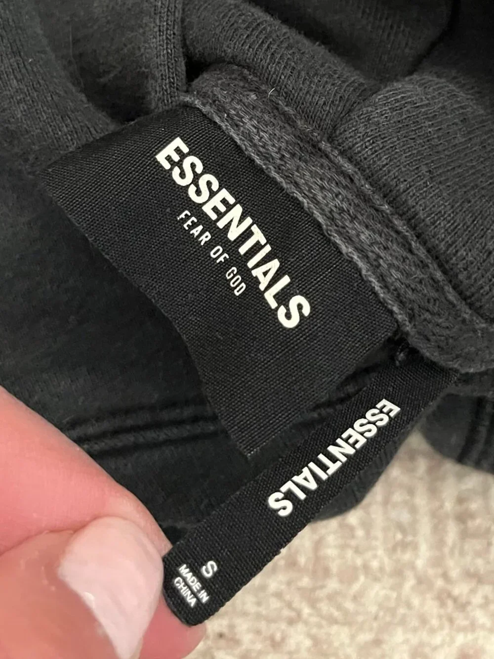 Essentials Fear of God Dark Olive hoodie sweatshirt pullover size S - Picture 3 of 3
